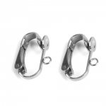 Portapendientes de clip de acero inoxidable N°01 x 5 pares