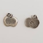 Charm Manzana Metal Plata N°02 cocina x 10 piezas.