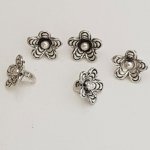 Charm Flor Metal N°039 Plata