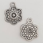 Charm Flor Metal N°047 Plata