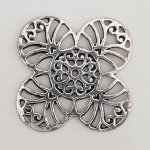 Charm Flor Metal N°054 Plata