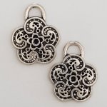 Charm Flor Metal N°055 Plata