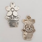 Charm Flor Metal N°056 Plata