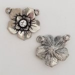 Charm Flor Metal N°061 Plata