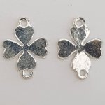 Breloque Fleur Métal N°072 Argent