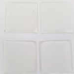 4 cabujones autoadhesivos de resina 20 x 20 mm Transparente