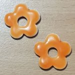 Flor Metal Esmalte 20 mm Naranja