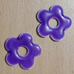 Flor Metal Esmalte 20 mm Violeta