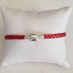 Pulsera de clip trenzada europea 03 DE 15 A 23 CM Rojo