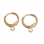 Portapendientes Dormeuse N°23 bañado en oro de 14k