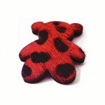 Oso Peludo Rojo 24x29mm x 1