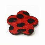 Flor de piel roja 30x30mm x 1