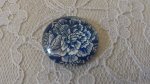 cabujón de cristal redondo 25mm flor 015 