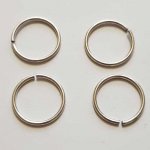 25 Anillos de unión abiertos 20 mm 01 metal plata