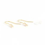 Pendientes N°35 Gancho chapado en oro de 18 quilates y strass transparente