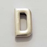 Passant 25 mm en Zamak Lettre D  Argent