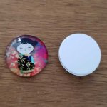 cabochon rond en verre 25mm divers 009