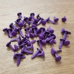 10 Attaches Parisiennes Rondes Violet 8 mm