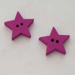 Bouton bois Etoile Mauve N°02-01