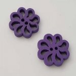 Bouton bois Fleur Violet N°01-01