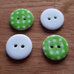 Bouton fantaisie à pois 22 mm Vert