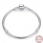 Bracelet Argent 925 Fermoir Clip 17 cm