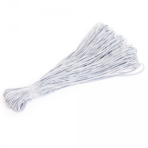 Mascarilla el&aacute;stica redonda 2,5 mm Blanco a 10 cm