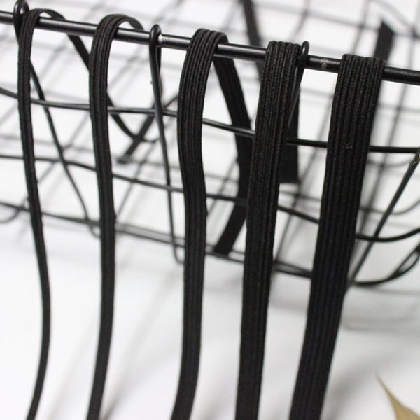 El&aacute;stico plano 5 mm Negro por metro