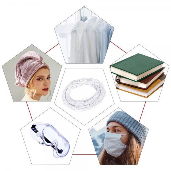 El&aacute;stico redondo 2,5 mm Blanco x 10 metros