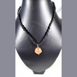 Collier cuir et médaillon verre de Murano