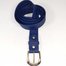 Ceinture pour Elle en cuir bleu foncé.