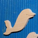 figura delfín 4,6 x 5 cm madera para pintar 3mm de grosor adorno scrapbooking