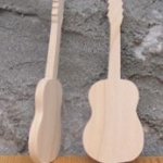 Figurilla marcador guitarra tema musical boda, madera, hecho a mano