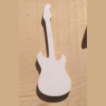 Figurilla marque lugar guitarra eléctrica boda tema musical hecho a mano madera maciza