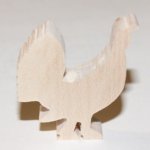 Figura de madera de urogallo y gallo