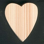 Corazón de madera 5 x 5,5 cm San Valentín