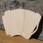 Acordeón de madera maciza ht15cm decoración de la música de la boda