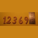Números de madera 1,2,3,6,9 3,2 cm de alto, 3 mm de grosor, de madera de haya para relojes