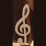 Clave de sol de madera maciza ht 20 cm para la decoración interior de música, decoración de mesa, regalo músico
