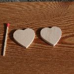 Figurita corazón 3x3 de madera maciza para pintar, decoración de boda, San Valentín, boda de madera