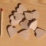 10 corazones en miniatura para pegar y decorar madera maciza adorno scrapbooking artesanal