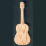 Guitarra de madera 15cm decoración música