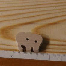 Botón madera maciza elefante 22mm, para coser, adorno hecho a mano scrapbooking