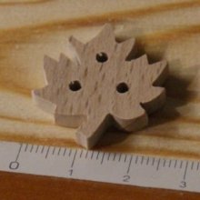 Pomo de hoja de arce hecho a mano 25mm madera maciza adorno para álbum de recortes hoja de árbol de la naturaleza