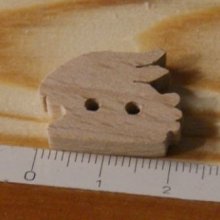 Botón conejo 22mm madera maciza hecho a mano 