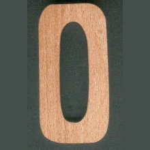 Número 0 de madera ht 10cm al palo