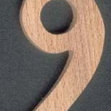 Número 9 ht 10cm marca de madera