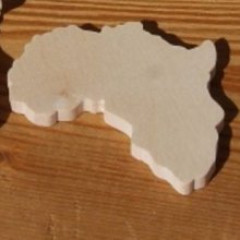 Figurita mapa de africa ht6cm grosor 3mm para decorar