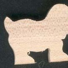 Figura para perro hecha a mano en madera maciza de arce tema granja, mascotas