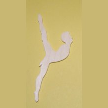 Figurilla bailarina 3mm madera maciza adorno hecho a mano scrapbooking danza
